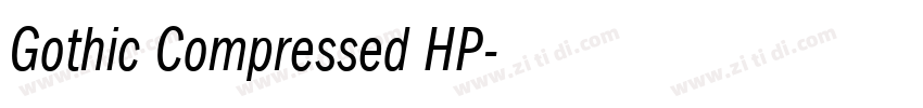 Gothic Compressed HP字体转换